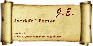 Jaczkó Eszter névjegykártya