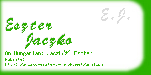 eszter jaczko business card